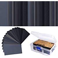 Papel de lija- variedades húmedas y secas- 102 unidades de 60 a 3000 gránulos- 7-6 x 14 cm- hojas de papel abrasivo con…